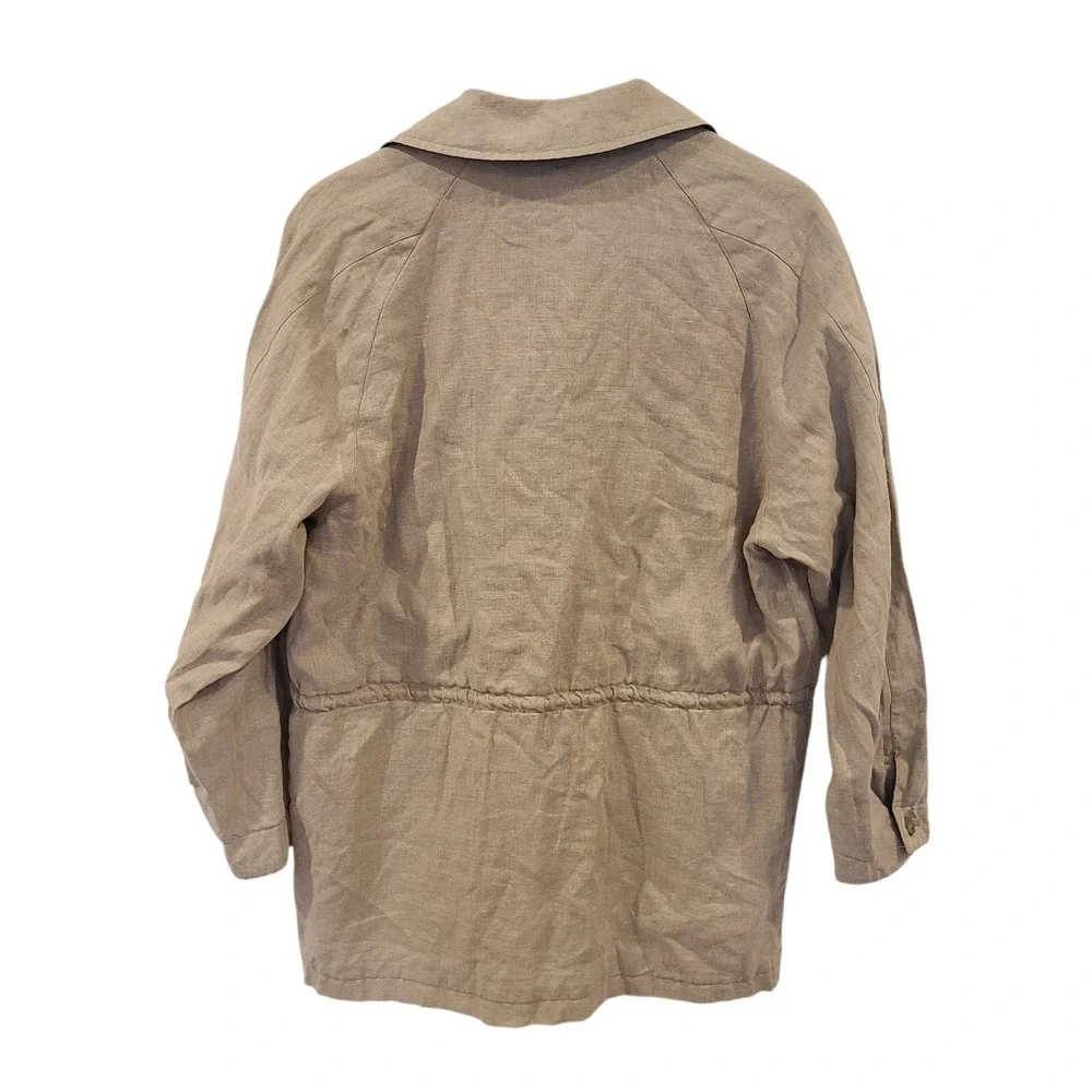 Brooks Brothers Reversible Blue Tan Field Utility Jacket Men's Small Linen - Picture 4 of 10